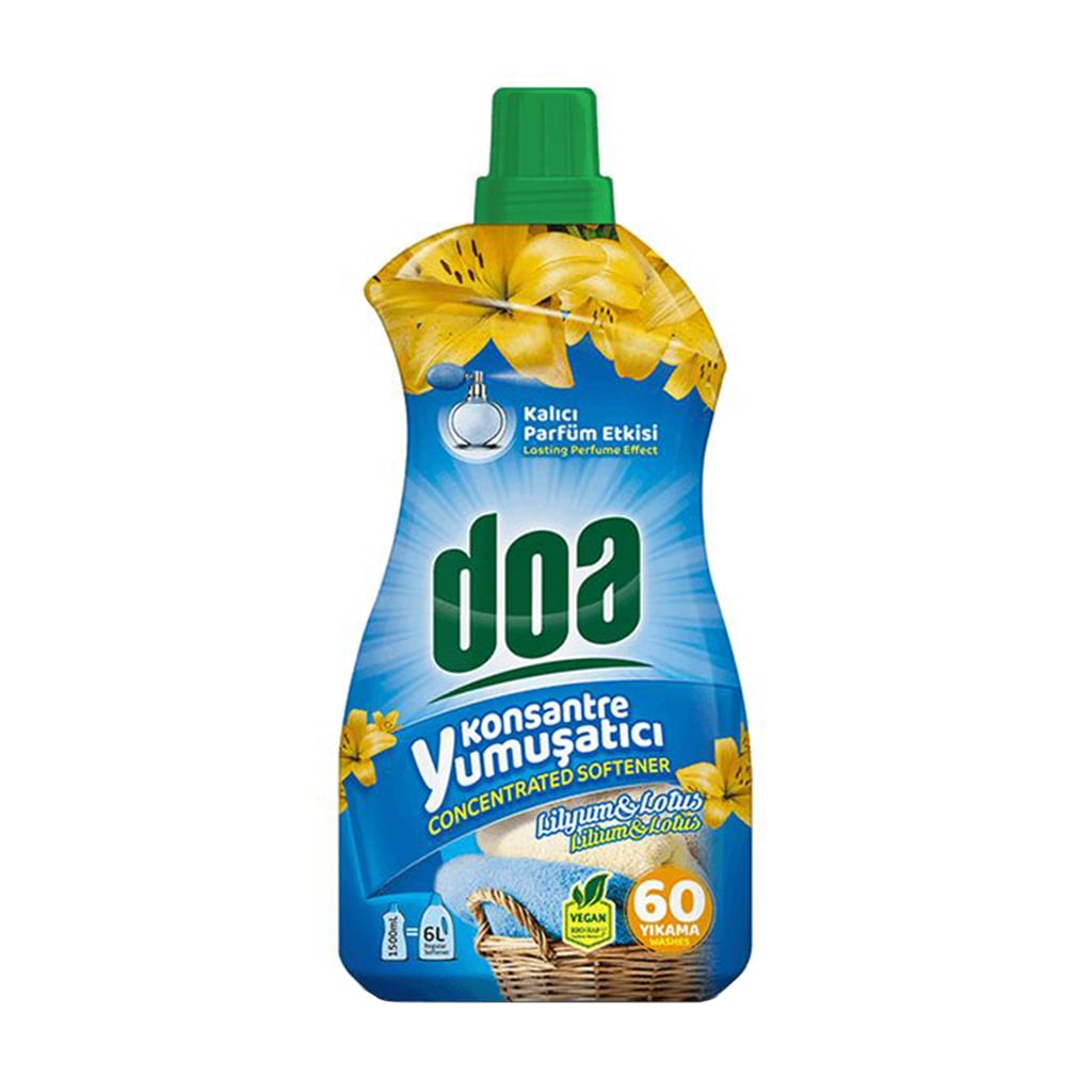 Концентрований кондиціонер для прання doa Лілія та лотос, 60 циклів прання, 1.5 л