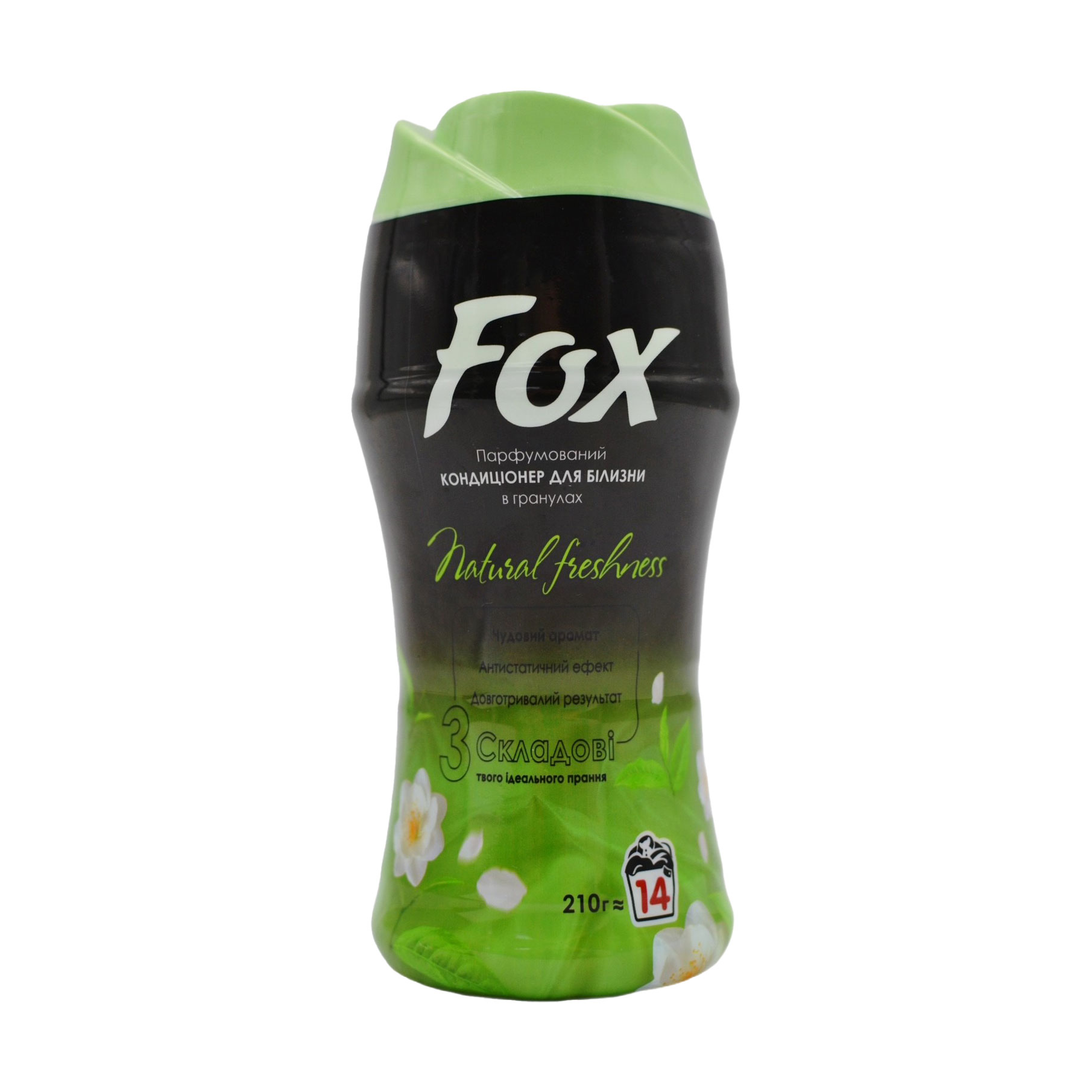 Парфумований кондиціонер для прання Fox Natural Freshness в гранулах, 14 циклів прання, 210 г